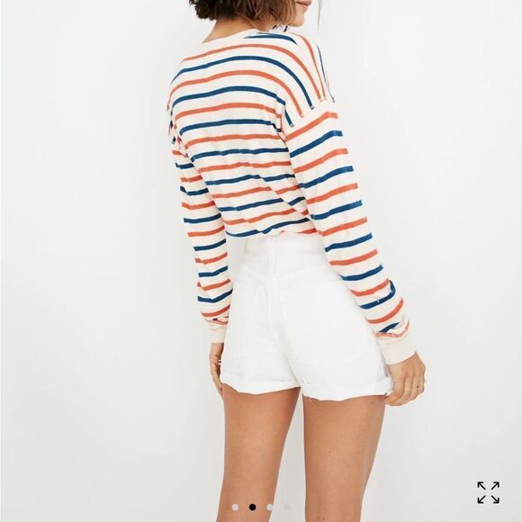NWT Madewell The Perfect Jean Short in Tile White 32 - Picture 3 of 11